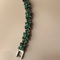 دستبند نقره زنانه زمرد طبیعی|جواهرات|تهران, تهرانپارس غربی|دیوار