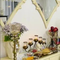 کنسول چوبی با آینه سالم
