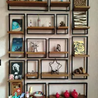 ساخت شلف دیواری ام دی اف و چوب .سفارشی و باکیفیت