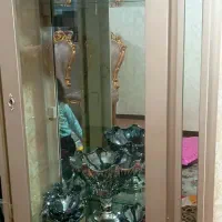 بوفه رنگ بژ  آینه ای