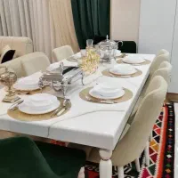 میزناهارخوری ۸نفره در حد نو مناسب جهیزیه|میز و صندلی غذاخوری|اصفهان, پروین|دیوار
