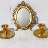 آینه و شمعدان برنجی