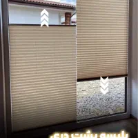 پرده پلیسه پشت دری و پنجره upvc پلیسان