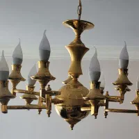 لوستر برنج و لوستر ترکیب چوب و فلز