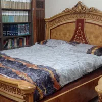 تخت سلطنتی ایتالیایی + میز کنسول و آینه+ دو پاتختی|تخت و سرویس خواب|تهران, نصرت|دیوار