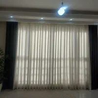 پرده حریر همراه با دو کناره