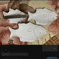 .ظروف ماهی سفالی قندان و شکلات خوری