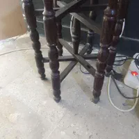 سینی مسی منبتکاری اصفهان بهمراه چهار پایه ها|کلکسیون اشیاء عتیقه|خرمشهر, |دیوار