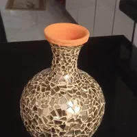 گلدان آینه کاری شده