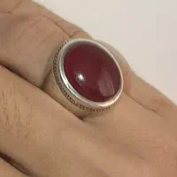 انگشتر عقیق یمنی رکاب دست ساز