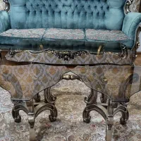 مبل ۹ نفره چوب گردو با پارچه شنل ترک|مبلمان خانگی و میز عسلی|تهران, جردن|دیوار