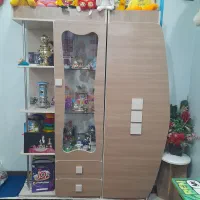 سرویس کمد ودراور وتخت نوجوان درحدنو تمام چوب