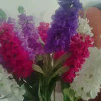 گل مصنوعی همراه گلدان کریستال|گل مصنوعی|خرم‌آباد, |دیوار