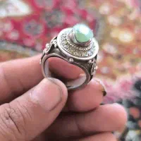انگشتر زمرد پنجشیر افغان رکاب دست ساز افغان