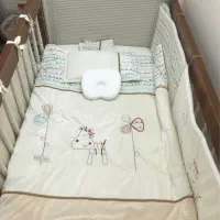 ست کامل روتختی تخت کودک( برند ماما اند پاپاس)