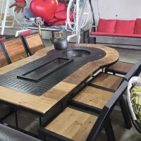 میز آتشدان دوکاره گازی هیزمی|میز و صندلی غذاخوری|اصفهان, براآن شمالی|دیوار