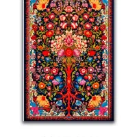 فرش /فرشینه / روفرشی کناره قرمز|فرش|رشت, گلباغ نماز|دیوار