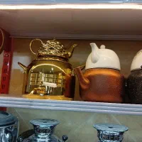 کتری قوری سماوری طلایی / استیل