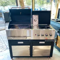 باربیکیو 120 سانت نما استیل 304 با پلوپز فر سرخ کن|اجاق گاز و لوازم برقی پخت‌وپز|تهران, شوش|دیوار