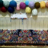 فرش نیمه کاره زرنیم سالاری|فرش|تبریز, |دیوار