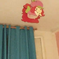 لوستر ا و چراغ خواب تاق کودک طرح دختر توت فرنگی