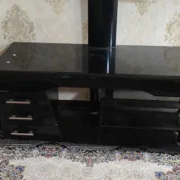 زیر تلویزیونی شیشه ترک تمیز