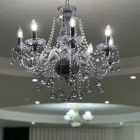 جفت لوستر  باکارات در حد نو|لوستر و چراغ آویز|کیش, |دیوار