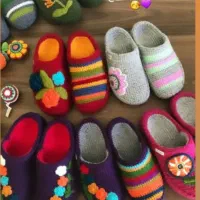 دمپایی زمستانی بافتنی