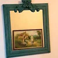 آینه تزئینی با قاب پتینهکاری شده|آینه|تهران, شهرک نفت|دیوار