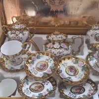 سرویس چایخوری گل برجسته۱۵ پارچه نو