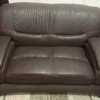 مبل ۷ نفره چرم. بدون میز عسلی  در حد نو|مبلمان خانگی و میز عسلی|شاهرود, |دیوار