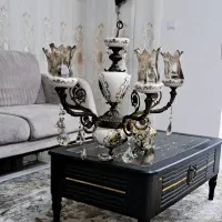 لوستر پنج شاخه برنجی