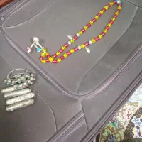 تسبیح قدیمی + زیورآلات لباس کردی قدیمی