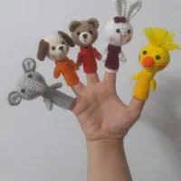 جاکلیدی سرمدادی عروسک انگشتی بافتنی