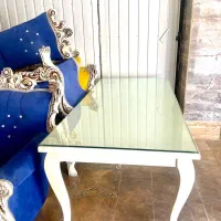 ست مبل و میز ناهارخوری استیل مدل عروس، بسیار تمیز|مبلمان خانگی و میز عسلی|دلیجان, |دیوار