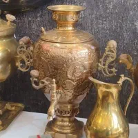 سماور برنزی پنج لیتری قلم زنی سنگین