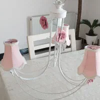 لوستر فرفروژه سفید|لوستر و چراغ آویز|ساری, |دیوار