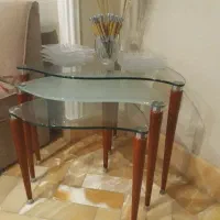 میز عسلی 3 تیکه با میز جلو مبلی / پایه چوبی|مبلمان خانگی و میز عسلی|رشت, امین الضرب|دیوار