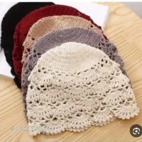 شال کلاه مقنعه کلاه درویشی توری دستبافت