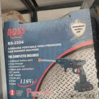 کارواش شارژی اقتصادی مسافرتی  Bossدوباتری ۱۱۸ ولت