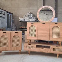 ست حصیری  فروش فوری به علت قیمت قدیم|بوفه، ویترین، کنسول|قزوین, |دیوار