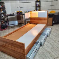 تخت بزرگسال سه کشو|تخت و سرویس خواب|خرمآباد, |دیوار