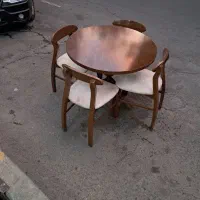 میز غذا خوری ۴ نفره مدل خرچنگی چوب راش