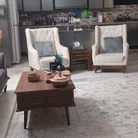 مبلمان ۷ نفر مدل پاریس جنس بدنه چوب تمیز در حد نو|مبلمان خانگی و میز عسلی|سمنان, |دیوار