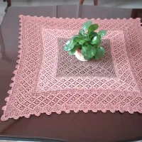 رومیزی قلاب بافی با نخ مرسریزه|پرده، رانر، رومیزی|رشت, جانبازان|دیوار