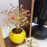 گلدان تزیینی کوارتز توت‌فرنگی