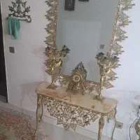 آیینه کنسوله خیلی سنگین وبزرگ وقدیمی|کلکسیون اشیاء عتیقه|کرمانشاه, |دیوار