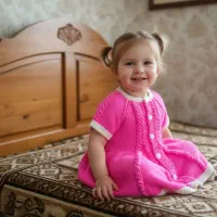 پیراهن بافت دخترانه