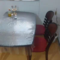 مبلمان ۹نفره وناهارخوری۴ نفره قرمز زرشکی +جلومبل|مبلمان خانگی و میز عسلی|رشت, باهنر|دیوار