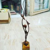 مجسمه غزال چوبی